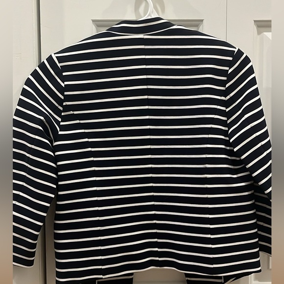 Icōne blazer (sold at Simons), dark blue with white stripes, size 6 - Picture 2 of 5